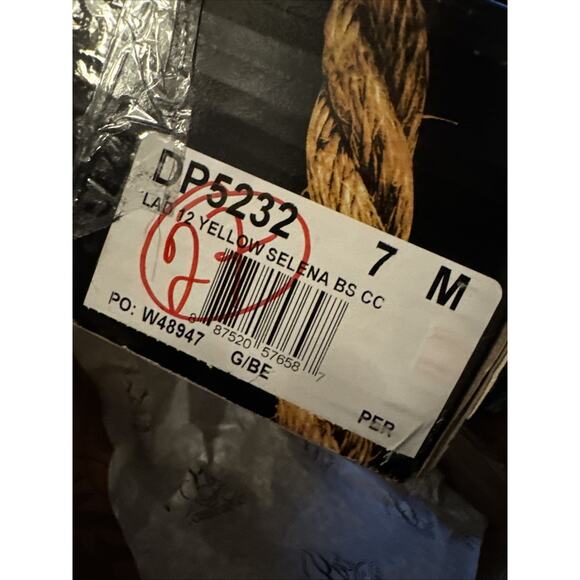 Dan Post Selena Boots Women’s Size 7 Golden Yellow Leather Square Toe NIB NEW - Picture 2 of 10